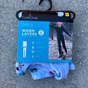 New Cuddl Duds Girls Fleecewear Stretch Base Layer Set - Long Sleeve Medium